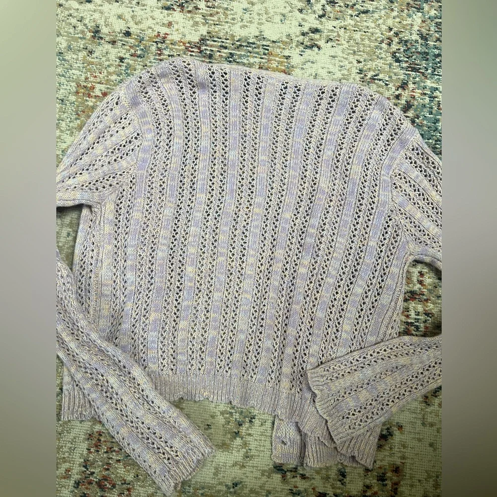 Girl Art Class Lavender Knit Cardigan
